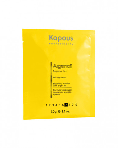 Kapous, Обесцвечивающий порошок с маслом арганы для волос  Arganoil, 30 г, арт.2546