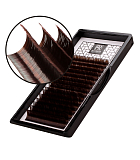 BARBARA МИКС, Тёмно-коричневые ресницы "Горький шоколад" (D 0.07 7-12mm)